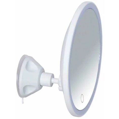 WENKO Miroir Maquillage LED, Miroir Grossissant Ventouse X5, Ø 18.5 Cm, Isola 4 WENKO Miroir Maquillage LED, Miroir Grossissant Ventouse X5, Ø 18.5 Cm, Isola – Image 2