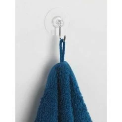WENKO Crochet Mural Porte Serviette, Crochet Porte Serviette Pour La Salle De Bain, Fixation Sans Perçage Static-Loc®, Lot De 4, Plastique, Ø 3,8x2,1 Cm, Transparent -WENKO Soldes 18939448 4