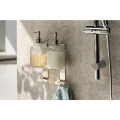 WENKO Distributeur Savon Liquide En Verre à Relief Vetro, Capacité 520 Ml, Verre, 7,5x19x7,5 Cm, Transparent 11 WENKO Distributeur Savon Liquide En Verre à Relief Vetro, Capacité 520 Ml, Verre, 7,5x19x7,5 Cm, Transparent -WENKO Soldes 18939484 5