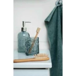 WENKO Distributeur Savon Liquide En Verre à Relief Vetro, Capacité 400 Ml, Verre, 8,5x19x7,5 Cm, Gris Transparent 9 WENKO Distributeur Savon Liquide En Verre à Relief Vetro, Capacité 400 Ml, Verre, 8,5x19x7,5 Cm, Gris Transparent -WENKO Soldes 18939491 4