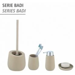 WENKO Distributeur Savon Liquide Badi, Capacité 320 Ml, Céramique, 9,5x16x8 Cm, Beige Mat 11 WENKO Distributeur Savon Liquide Badi, Capacité 320 Ml, Céramique, 9,5x16x8 Cm, Beige Mat -WENKO Soldes 18939545 5