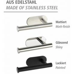 WENKO Dérouleur Papier Toilette Mural Orea Shine, Porte Papier Toilette Mural Fixation Sans Perçage Turbo-Loc®, Acier Inox, 16x4,5x7 Cm, Brillant 11 WENKO Dérouleur Papier Toilette Mural Orea Shine, Porte Papier Toilette Mural Fixation Sans Perçage Turbo-Loc®, Acier Inox, 16x4,5x7 Cm, Brillant -WENKO Soldes 18939643 5