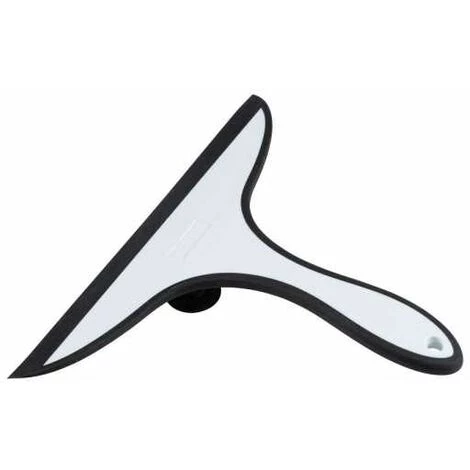 WENKO Raclette Salle De Bain Ibos, Raclette De Douche, Fixation Ventouse, Plastique, 23x20x2,5 Cm, Blanc - Noir 5 WENKO Raclette Salle De Bain Ibos, Raclette De Douche, Fixation Ventouse, Plastique, 23x20x2,5 Cm, Blanc - Noir – Image 3