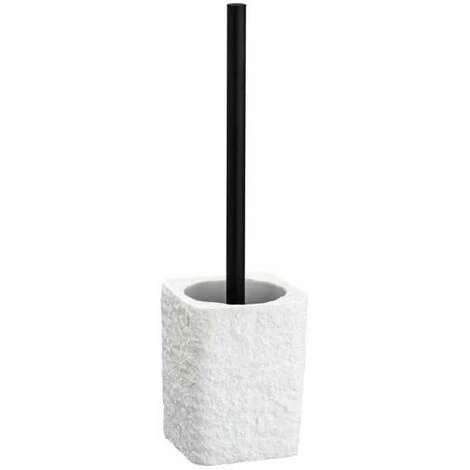 WENKO Brosse WC Villata, Brosse WC Noire, Polyrésine Effet Pierre Naturelle, 11,2x37x10 Cm, Blanc 3 WENKO Brosse WC Villata, Brosse WC Noire, Polyrésine Effet Pierre Naturelle, 11,2x37x10 Cm, Blanc