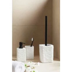 WENKO Brosse WC Villata, Brosse WC Noire, Polyrésine Effet Pierre Naturelle, 11,2x37x10 Cm, Blanc 8 WENKO Brosse WC Villata, Brosse WC Noire, Polyrésine Effet Pierre Naturelle, 11,2x37x10 Cm, Blanc -WENKO Soldes 18939757 3