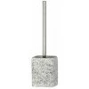 WENKO Brosse WC Terrazzo, Brosse WC Noire, Polyrésine, 10x37x10 Cm, Gris -WENKO Soldes 18939790 1