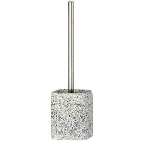 WENKO Brosse WC Terrazzo, Brosse WC Noire, Polyrésine, 10x37x10 Cm, Gris 3 WENKO Brosse WC Terrazzo, Brosse WC Noire, Polyrésine, 10x37x10 Cm, Gris