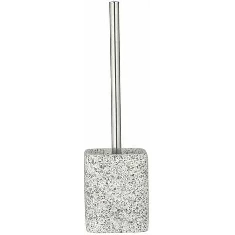 WENKO Brosse WC Terrazzo, Brosse WC Noire, Polyrésine, 10x37x10 Cm, Gris 4 WENKO Brosse WC Terrazzo, Brosse WC Noire, Polyrésine, 10x37x10 Cm, Gris – Image 2