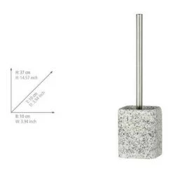 WENKO Brosse WC Terrazzo, Brosse WC Noire, Polyrésine, 10x37x10 Cm, Gris 7 WENKO Brosse WC Terrazzo, Brosse WC Noire, Polyrésine, 10x37x10 Cm, Gris -WENKO Soldes 18939790 3