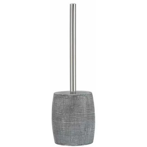 WENKO Brosse WC Gilba, Brosse WC Noire, Polyrésine Effet écaille, Ø 11,3x37 Cm, Gris - Blanc 3 WENKO Brosse WC Gilba, Brosse WC Noire, Polyrésine Effet écaille, Ø 11,3x37 Cm, Gris - Blanc