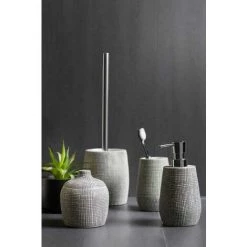 WENKO Brosse WC Gilba, Brosse WC Noire, Polyrésine Effet écaille, Ø 11,3x37 Cm, Gris - Blanc 8 WENKO Brosse WC Gilba, Brosse WC Noire, Polyrésine Effet écaille, Ø 11,3x37 Cm, Gris - Blanc -WENKO Soldes 18939810 3