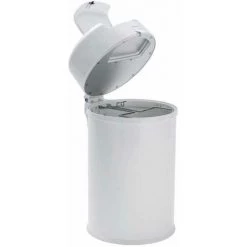 WENKO Poubelle à Couches Secura Premium, Poubelle Couche Bébé, étanche Aux Odeurs, Sacs Plastiques Standard, Aluminium Inox, 35x53,5x30 Cm, Blanc -WENKO Soldes 18939847 3