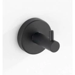 WENKO Crochet Mural Porte Serviette Uno Bosio Black, Crochet Porte Manteau Mural, Acier Inox, Ø 5,5x5,5 Cm, Noir Mat 9 WENKO Crochet Mural Porte Serviette Uno Bosio Black, Crochet Porte Manteau Mural, Acier Inox, Ø 5,5x5,5 Cm, Noir Mat -WENKO Soldes 18939852 3