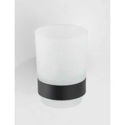 WENKO Porte Brosse à Dent Mural Uno Bosio Black, Gobelet Salle De Bain Mural, Acier Inox - Verre Satiné, 7x9,5x10,5 Cm, Noir Mat 7 WENKO Porte Brosse à Dent Mural Uno Bosio Black, Gobelet Salle De Bain Mural, Acier Inox - Verre Satiné, 7x9,5x10,5 Cm, Noir Mat -WENKO Soldes 18939867 2