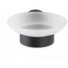 WENKO Porte Savon Mural Bosio Black, Porte Savon Rond à Fixer Au Mur, Acier Inox - Verre Satiné, 11x5,5x13 Cm, Noir Mat 2 WENKO Porte Savon Mural Bosio Black, Porte Savon Rond à Fixer Au Mur, Acier Inox - Verre Satiné, 11x5,5x13 Cm, Noir Mat -WENKO Soldes 18939879 1