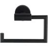 WENKO Porte Papier Toilette Mural Bosio Black, Dérouleur Papier Toilette, Acier Inox, 15x10,5x6,5 Cm, Noir Mat