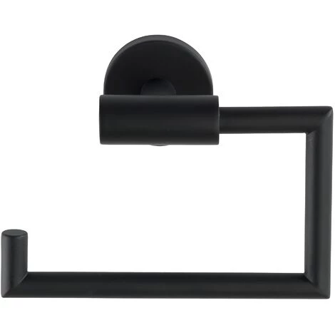 WENKO Porte Papier Toilette Mural Bosio Black, Dérouleur Papier Toilette, Acier Inox, 15x10,5x6,5 Cm, Noir Mat 3 WENKO Porte Papier Toilette Mural Bosio Black, Dérouleur Papier Toilette, Acier Inox, 15x10,5x6,5 Cm, Noir Mat