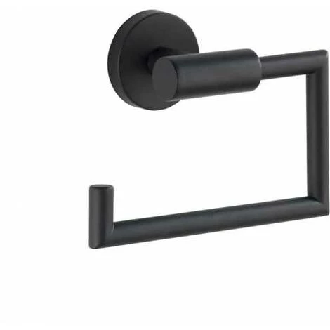 WENKO Porte Papier Toilette Mural Bosio Black, Dérouleur Papier Toilette, Acier Inox, 15x10,5x6,5 Cm, Noir Mat 4 WENKO Porte Papier Toilette Mural Bosio Black, Dérouleur Papier Toilette, Acier Inox, 15x10,5x6,5 Cm, Noir Mat – Image 2