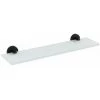 WENKO Etagère Salle De Bain, Tablette En Verre Bosio Black, Fixation Acier Inox - Verre Satiné, 46,5x5,5x13,5 Cm, Noir Mat 2 WENKO Etagère Salle De Bain, Tablette En Verre Bosio Black, Fixation Acier Inox - Verre Satiné, 46,5x5,5x13,5 Cm, Noir Mat -WENKO Soldes 18939916 1