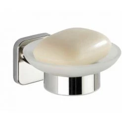 WENKO Porte Savon Mural Mezzano, Porte Savon Rond à Fixer Au Mur, Acier Inox - Verre Satiné, 11x5,5x13 Cm, Brillant 10 WENKO Porte Savon Mural Mezzano, Porte Savon Rond à Fixer Au Mur, Acier Inox - Verre Satiné, 11x5,5x13 Cm, Brillant -WENKO Soldes 18939940 4