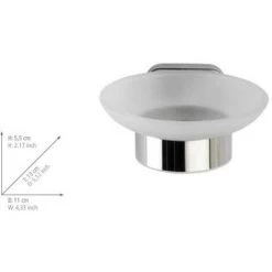 WENKO Porte Savon Mural Mezzano, Porte Savon Rond à Fixer Au Mur, Acier Inox - Verre Satiné, 11x5,5x13 Cm, Brillant 11 WENKO Porte Savon Mural Mezzano, Porte Savon Rond à Fixer Au Mur, Acier Inox - Verre Satiné, 11x5,5x13 Cm, Brillant -WENKO Soldes 18939940 5