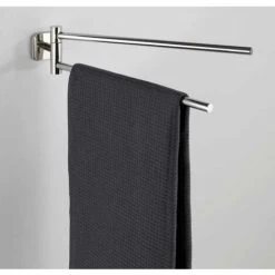 WENKO Porte Serviette Salle De Bain Mural Mezzano, Barre Porte-serviettes Mural Avec 2 Bras Mobiles, Acier Inox, 5,5x9x41,5 Cm, Brillant 10 WENKO Porte Serviette Salle De Bain Mural Mezzano, Barre Porte-serviettes Mural Avec 2 Bras Mobiles, Acier Inox, 5,5x9x41,5 Cm, Brillant -WENKO Soldes 18939948 4