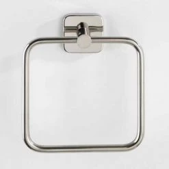 WENKO Porte Serviette Salle De Bain Mural Mezzano, Anneau Porte Serviette Mural, Acier Inox, 16x18x5,5 Cm, Brillant -WENKO Soldes 18939951 3