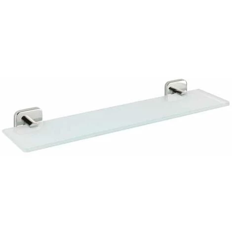 WENKO Etagère Salle De Bain, Tablette En Verre Mezzano, Fixation Acier Inox - Verre Satiné, 46,5x5,5x13,5 Cm, Brillant 4 WENKO Etagère Salle De Bain, Tablette En Verre Mezzano, Fixation Acier Inox - Verre Satiné, 46,5x5,5x13,5 Cm, Brillant – Image 2