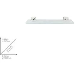 WENKO Etagère Salle De Bain, Tablette En Verre Mezzano, Fixation Acier Inox - Verre Satiné, 46,5x5,5x13,5 Cm, Brillant 10 WENKO Etagère Salle De Bain, Tablette En Verre Mezzano, Fixation Acier Inox - Verre Satiné, 46,5x5,5x13,5 Cm, Brillant -WENKO Soldes 18939961 4