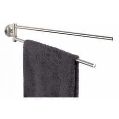WENKO Porte Serviette Salle De Bain Mural Cuba, Barre Porte-serviettes Mural Avec 2 Bras Mobiles, Zinc, 5x7x41,5 Cm, Mat 9 WENKO Porte Serviette Salle De Bain Mural Cuba, Barre Porte-serviettes Mural Avec 2 Bras Mobiles, Zinc, 5x7x41,5 Cm, Mat -WENKO Soldes 18939971 3