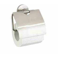 WENKO Porte Papier Toilette Mural Cuba, Dérouleur Papier Toilette Avec Couvercle, Zinc, 13,5x13,5x4 Cm, Mat -WENKO Soldes 18939985 3