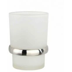 WENKO Porte Brosse à Dent Mural Cuba, Gobelet Salle De Bain Mural, Zinc - Verre Satiné, 7x9,5x11,5 Cm, Mat 7 WENKO Porte Brosse à Dent Mural Cuba, Gobelet Salle De Bain Mural, Zinc - Verre Satiné, 7x9,5x11,5 Cm, Mat -WENKO Soldes 18939988 2