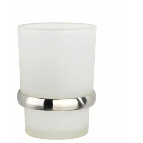 WENKO Porte Brosse à Dent Mural Cuba, Gobelet Salle De Bain Mural, Zinc - Verre Satiné, 7x9,5x11,5 Cm, Mat 4 WENKO Porte Brosse à Dent Mural Cuba, Gobelet Salle De Bain Mural, Zinc - Verre Satiné, 7x9,5x11,5 Cm, Mat – Image 2