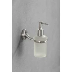 WENKO Distributeur Savon Liquide Mural Cuba, Capacité 180 Ml, Zinc, 7x17x11,5 Cm, Mat 10 WENKO Distributeur Savon Liquide Mural Cuba, Capacité 180 Ml, Zinc, 7x17x11,5 Cm, Mat -WENKO Soldes 18939993 4