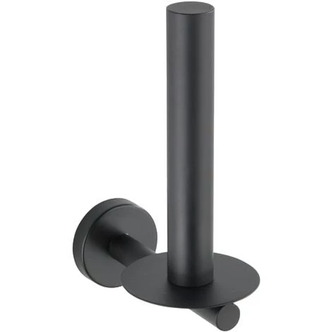 WENKO Stockeur Papier Toilette Mural Bosio Black, Rangement Papier Toilette Mural, Acier Inox, 8x18x12,5 Cm, Noir Mat 3 WENKO Stockeur Papier Toilette Mural Bosio Black, Rangement Papier Toilette Mural, Acier Inox, 8x18x12,5 Cm, Noir Mat