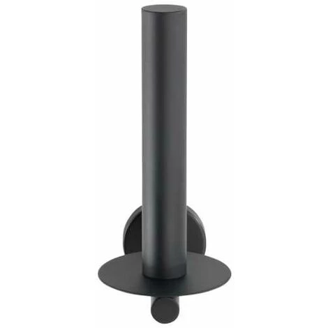 WENKO Stockeur Papier Toilette Mural Bosio Black, Rangement Papier Toilette Mural, Acier Inox, 8x18x12,5 Cm, Noir Mat 4 WENKO Stockeur Papier Toilette Mural Bosio Black, Rangement Papier Toilette Mural, Acier Inox, 8x18x12,5 Cm, Noir Mat – Image 2