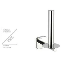WENKO Stockeur Papier Toilette Mural Mezzano, Rangement Papier Toilette Mural, Acier Inox, 7,5x18,5x12,5 Cm, Brillant 10 WENKO Stockeur Papier Toilette Mural Mezzano, Rangement Papier Toilette Mural, Acier Inox, 7,5x18,5x12,5 Cm, Brillant -WENKO Soldes 18940003 4