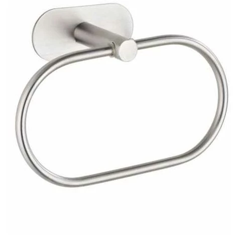 WENKO Porte Serviette Salle De Bain Mural Orea, Anneau Porte-serviette Fixation Sans Perçage Turbo-Loc®, Acier Inox, 20,5x12,5x7,5 Cm, Mat 3 WENKO Porte Serviette Salle De Bain Mural Orea, Anneau Porte-serviette Fixation Sans Perçage Turbo-Loc®, Acier Inox, 20,5x12,5x7,5 Cm, Mat