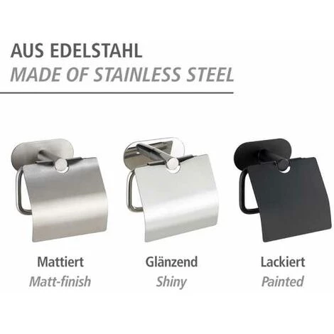 WENKO Turbo-Loc® Dérouleur Papier WC Avec Couvercle Orea Mat 7 WENKO Turbo-Loc® Dérouleur Papier WC Avec Couvercle Orea Mat – Image 5