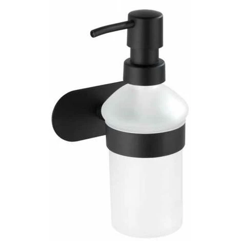 WENKO Distributeur De Savon Liquide Mural Orea Black, Porte Savon Liquide Mural Fixation Sans Perçage Turbo-Loc®, Acier Inoxydable - Verre , 10x16,5x10,5 Cm, Noir Mat 3 WENKO Distributeur De Savon Liquide Mural Orea Black, Porte Savon Liquide Mural Fixation Sans Perçage Turbo-Loc®, Acier Inoxydable - Verre , 10x16,5x10,5 Cm, Noir Mat