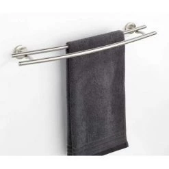 WENKO Porte Serviette Salle De Bain Mural Duo Cuba, 2 Barres Porte-serviettes Murales, Zinc Inox, 58x5x14 Cm, Mat 9 WENKO Porte Serviette Salle De Bain Mural Duo Cuba, 2 Barres Porte-serviettes Murales, Zinc Inox, 58x5x14 Cm, Mat -WENKO Soldes 18940147 3