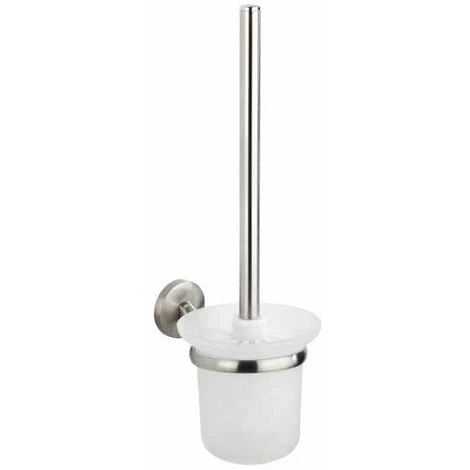 WENKO Brosse WC Murale Cuba, Brosse WC Suspendue, Brosse WC Noire, Zinc Inox - Verre Satiné, 11,5x35x15 Cm, Mat 3 WENKO Brosse WC Murale Cuba, Brosse WC Suspendue, Brosse WC Noire, Zinc Inox - Verre Satiné, 11,5x35x15 Cm, Mat