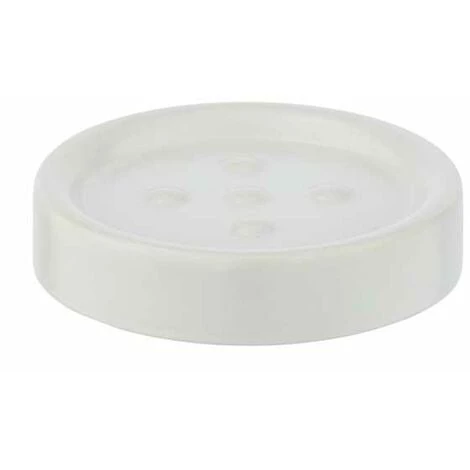 WENKO Porte Savon Céramique Polaris, Porte Savon Rond, Céramique, ø11 X 2.5 Cm, Blanc Mat 3 WENKO Porte Savon Céramique Polaris, Porte Savon Rond, Céramique, ø11 X 2.5 Cm, Blanc Mat