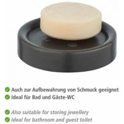 WENKO Porte Savon Céramique Polaris, Porte Savon Rond, Céramique, ø11 X 2.5 Cm, Gris Mat 9 WENKO Porte Savon Céramique Polaris, Porte Savon Rond, Céramique, ø11 X 2.5 Cm, Gris Mat -WENKO Soldes 18940171 3