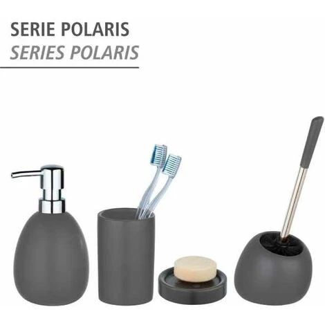 WENKO Porte Savon Céramique Polaris, Porte Savon Rond, Céramique, ø11 X 2.5 Cm, Gris Mat 7 WENKO Porte Savon Céramique Polaris, Porte Savon Rond, Céramique, ø11 X 2.5 Cm, Gris Mat – Image 5
