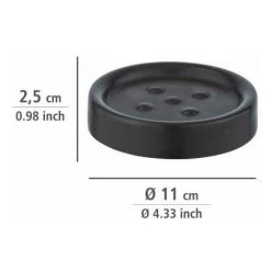 WENKO Porte Savon Céramique Polaris, Porte Savon Rond, Céramique, ø11 X 2.5 Cm, Noir Mat 10 WENKO Porte Savon Céramique Polaris, Porte Savon Rond, Céramique, ø11 X 2.5 Cm, Noir Mat -WENKO Soldes 18940174 4