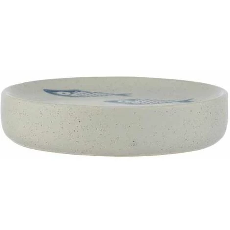 WENKO Porte Savon Céramique Aquamarine, Porte Savon Rond, Céramique Matte Peinte à La Main, Ø 10 X 3 Cm, Bleu - Beige 4 WENKO Porte Savon Céramique Aquamarine, Porte Savon Rond, Céramique Matte Peinte à La Main, Ø 10 X 3 Cm, Bleu - Beige – Image 2