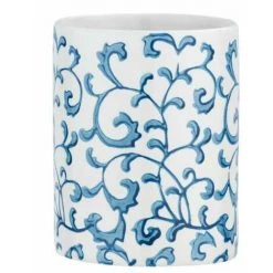 WENKO Porte Brosse à Dent Mirabello, Gobelet Salle De Bain, Céramique Avec Ornement Peint à La Main, Ø 8 X 11 Cm, Blanc- Bleu 8 WENKO Porte Brosse à Dent Mirabello, Gobelet Salle De Bain, Céramique Avec Ornement Peint à La Main, Ø 8 X 11 Cm, Blanc- Bleu -WENKO Soldes 18940200 2
