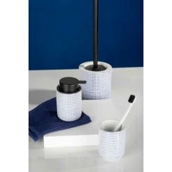WENKO Gobelet Salle De Bain Nole, Porte Brosse à Dent, Céramique à Pois Peint à La Main, Ø 7,5 X 9,5 Cm, Bleu - Blanc 10 WENKO Gobelet Salle De Bain Nole, Porte Brosse à Dent, Céramique à Pois Peint à La Main, Ø 7,5 X 9,5 Cm, Bleu - Blanc -WENKO Soldes 18940214 4
