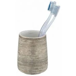 WENKO Porte Brosse à Dent Fedio, Gobelet Salle De Bain, Céramique En Relief Peinte à La Main, Ø 8 X 11 Cm, Doré 7 WENKO Porte Brosse à Dent Fedio, Gobelet Salle De Bain, Céramique En Relief Peinte à La Main, Ø 8 X 11 Cm, Doré -WENKO Soldes 18940229 3